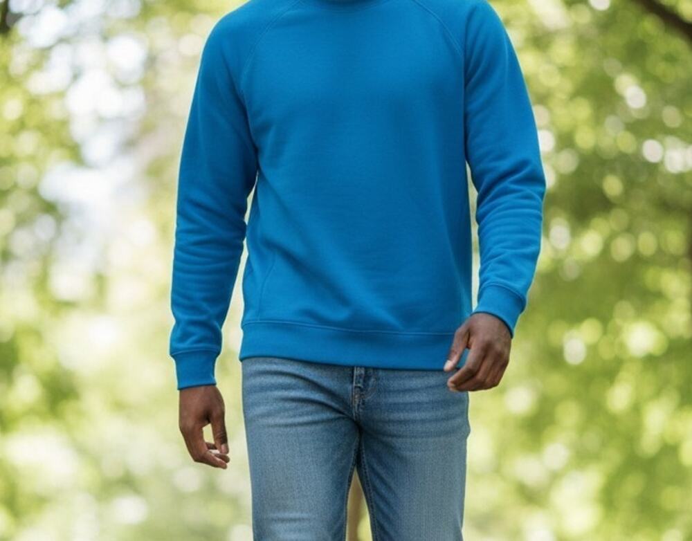 MTA Sport Sweatshirt Men's Medium Deep Blue Crewneck Casual Pullover Sweater